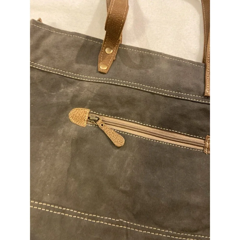 Women’s Leather Handbag Boho Western Southern Tribal Hair-On Tote Bag